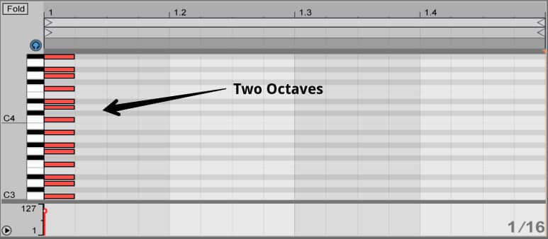 two octaves scaled clip