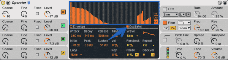 low wide bass osc wave editor